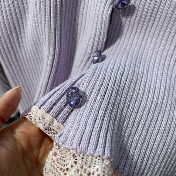 NEW Lavender Olivia Rubin lace cardigan (with tags) NWT - Picture 4 of 5